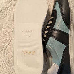 Greats "Charlie Distressed" Black and Blue Sneakers